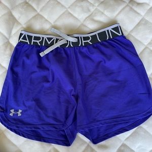 Youth large purple under armor shorts